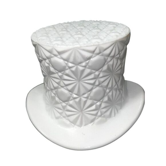 Fenton Milk Glass Top Hat Daisy & Button Pattern Vintage 3.25" tall - Picture 5 of 5